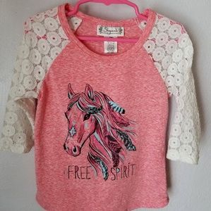 Girl's Shyanne Free Spirit Horse with Lace Sleeves
